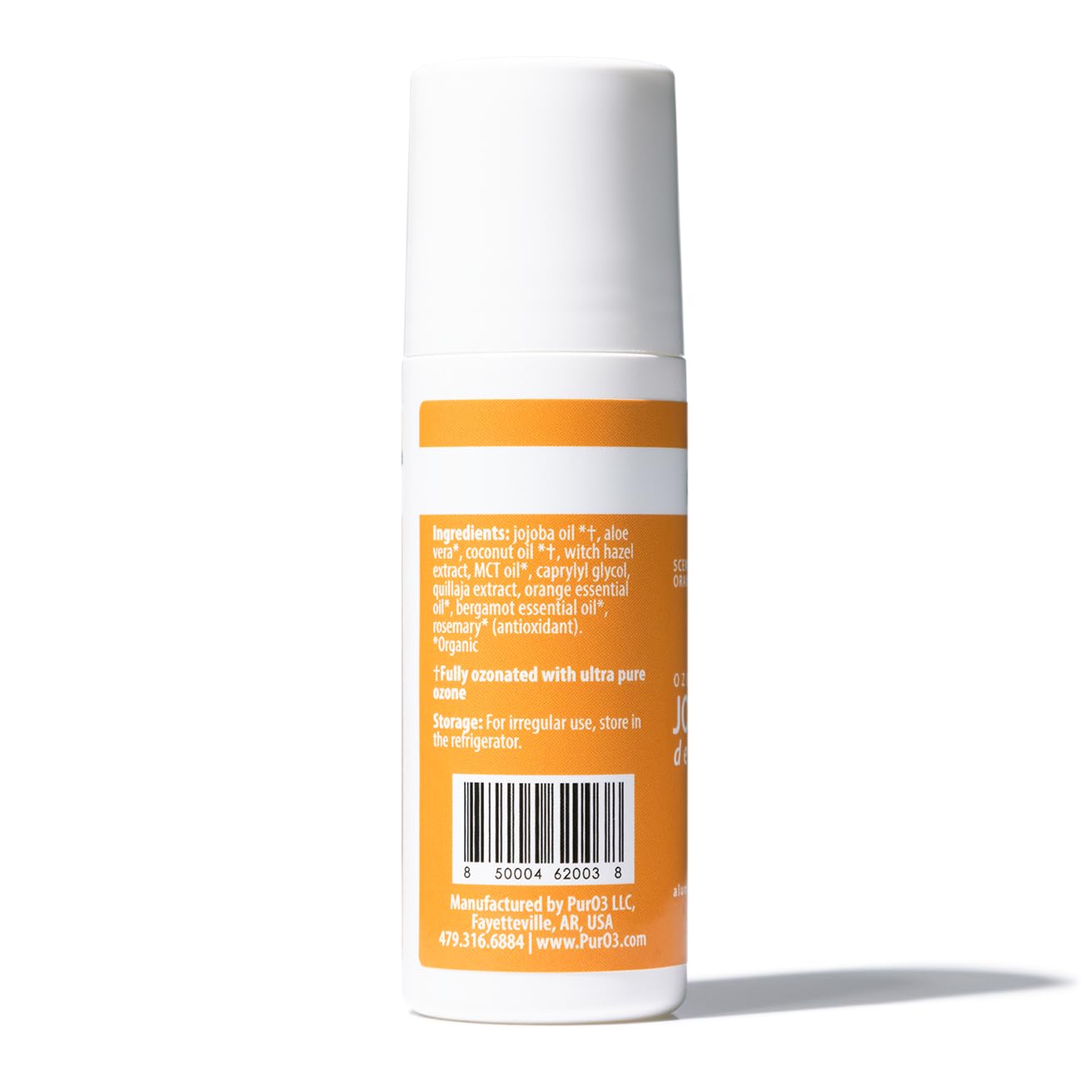 PurO3 Ozonated Jojoba Oil Deodorant - Natural Organic Deodorant without Aluminum & Paraben - Vegan, Non Staining, All Natural Deodorant - Roll On Ozone Deodorant, Orange & Bergamot Scent, 2.5 fl oz - Image 2
