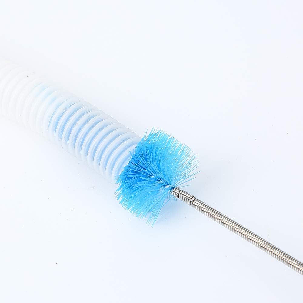 Aquarium Filter Brush Set Flexible Double Ended Bristles Hose Cleaner with Stainless Steel Long Tube Cleaning Brush and 10 Pcs Different Sizes Bristles Brushes for Fish Tank for Home Kitchen - Image 4