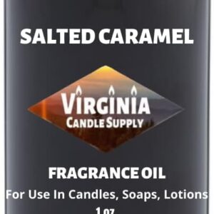 Salted Caramel Fragrance Oil (1 oz Bottle) for Candle Making, Soap Making, Tart Making, Room Sprays, Lotions, Car Fresheners, Slime, Bath Bombs, Warmers……