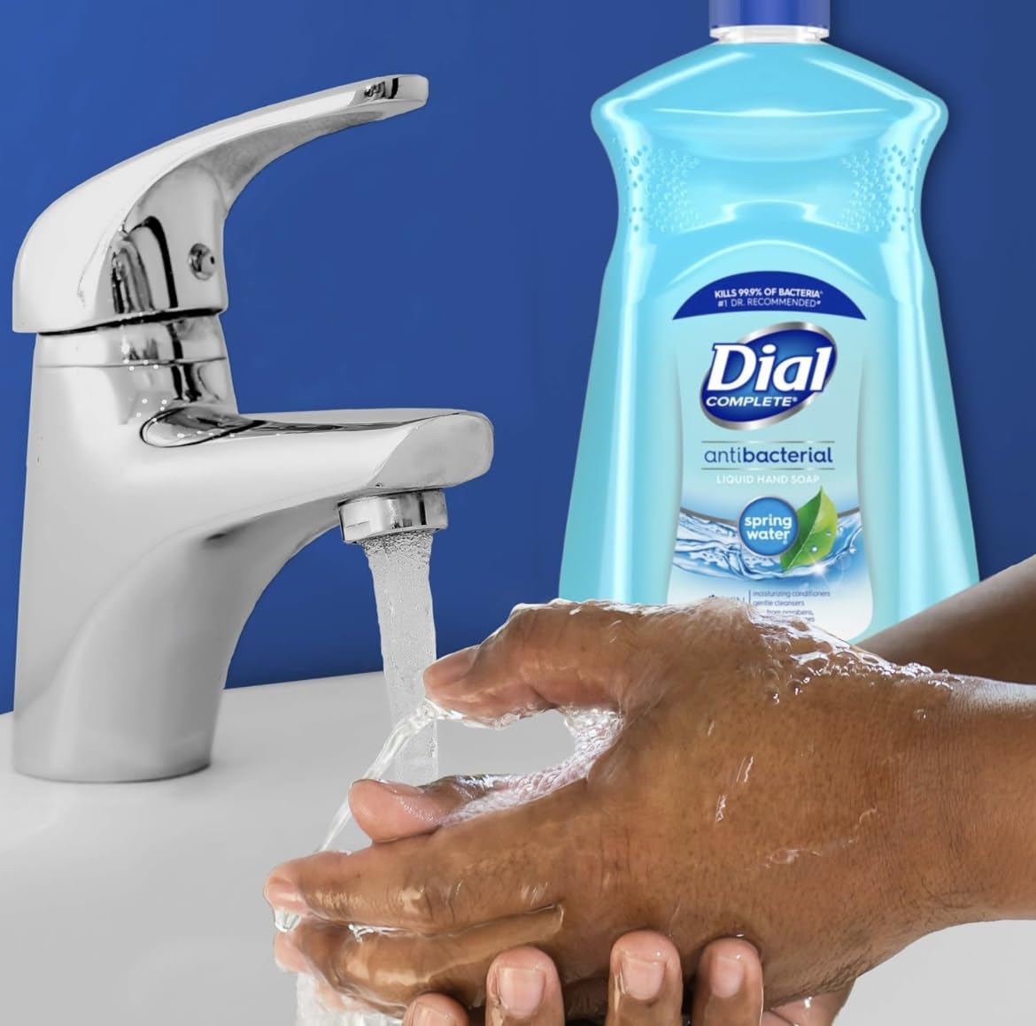 Dial Antibacterial Liquid Hand Soap Refill, Spring Water, 52 fl oz (Pack of 3) - Image 3