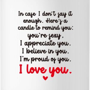 Anniversary Birthday Wedding Gifts for Her Him, 10oz Romantic Valentines Gifts for Wife Husband Girlfriend Boyfriend, I Love You Candle Gift for Women, Scented Soy Candle