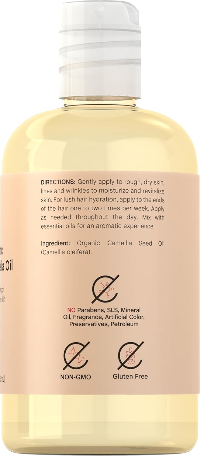 TiktokCoera Camellia Oil | 8 fl oz (Pack of 1) | Certified Organic | Moisturizing Oil for Hair and Skin | Free of Parabens, SLS, & Fragrances - Image 2
