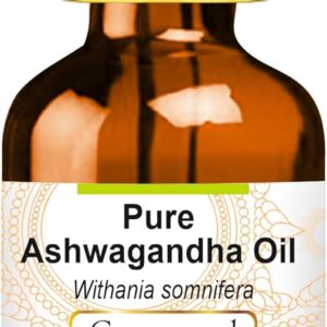 Pure Ashwagandha Oil (Withania somnifera) with Glass Dropper Premium Therapeutic Grade for Hair, Skin & Aromatherapy 50ml (1.69 oz)