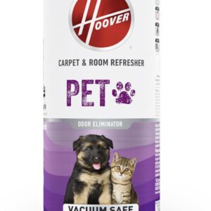 Hoover Pet Carpet and Room Refresher, 32 oz, Carpet Powder, Pet Odor Remover, Mountain Breeze Scent, Vacuum Cleaner Safe, For Use on Carpets, Rugs, Couches & More, For Home Use