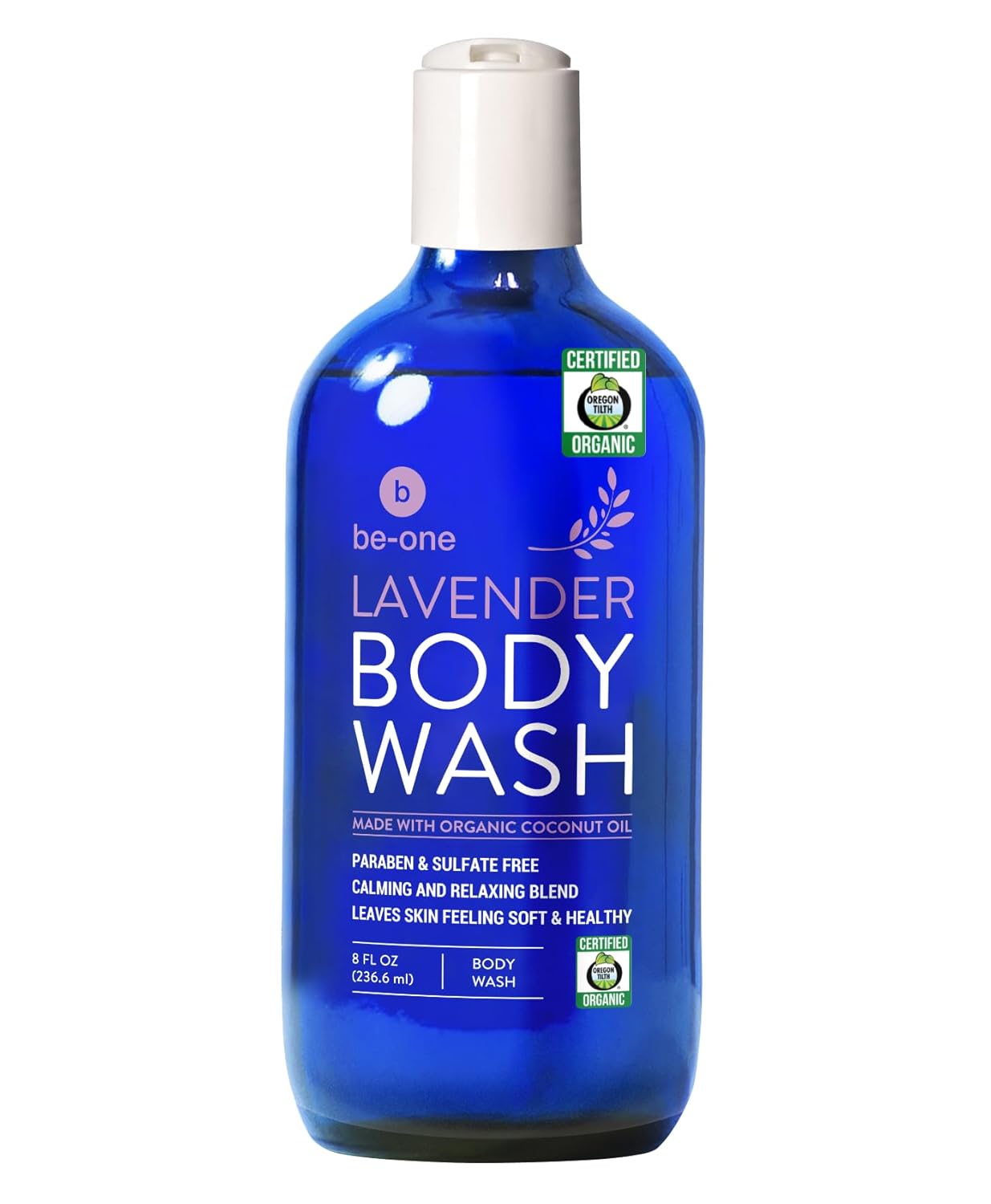 Certified Organic Lavender Body Wash by Be-One - Paraben & Sulfate Free - Moisturizing - Sensitive Skin - All Natural - Organic Soap - For Men & Women - Gentle - Eczema - Vegan - Made in USA