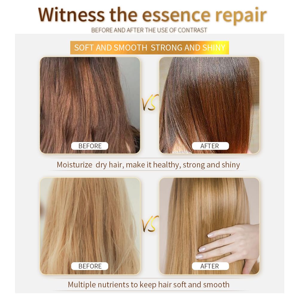 Argan Oil Hair Mask, Repair Split Ends Dry Damaged Hair, Moisturizing & Smoothing Hair Mask for Dry Damaged Hair of All Hair Types 16.90 oz 500 ml (29.90oz-850ml), milky white - Image 6