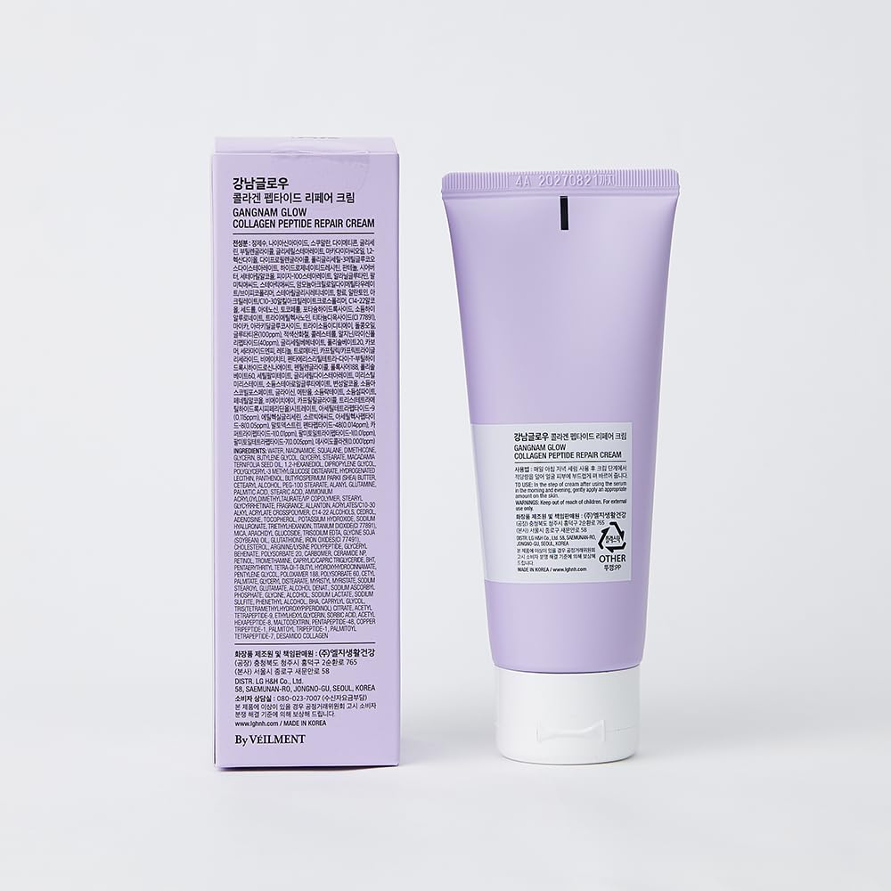 Collagen Peptide Repair Cream - Face Moisturizer with Collagen Peptides and Niacinamide, Day and Night Cream with Retinol, Korean Skin Care (3.38 fl.oz / 100ml) - Image 6