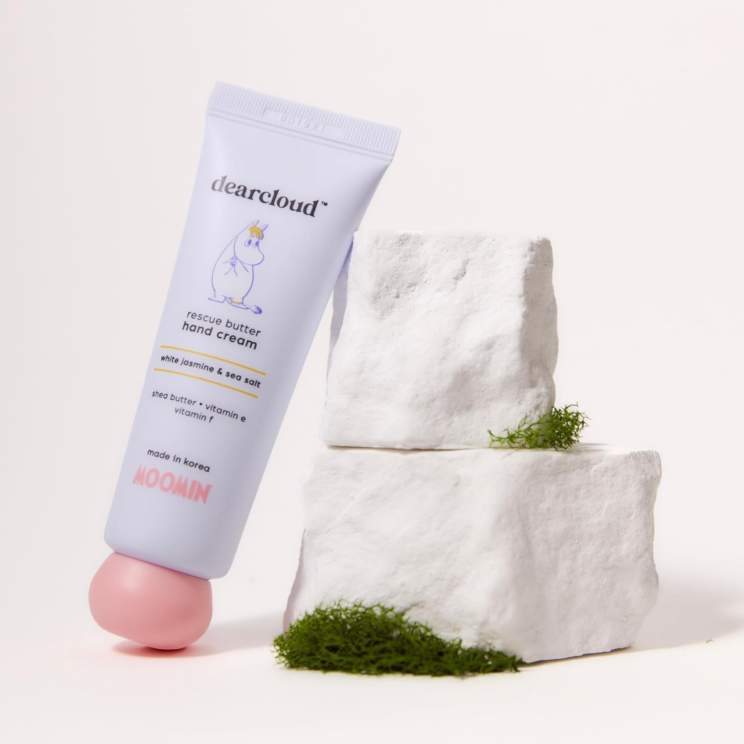 x Moomin' Rescue Butter Hand Cream - Ultra Repair for Dry, Cracked Hands, Shea Butter, Vitamin E, and Vitamin F (White Jasmine & Sea Salt) - Image 3