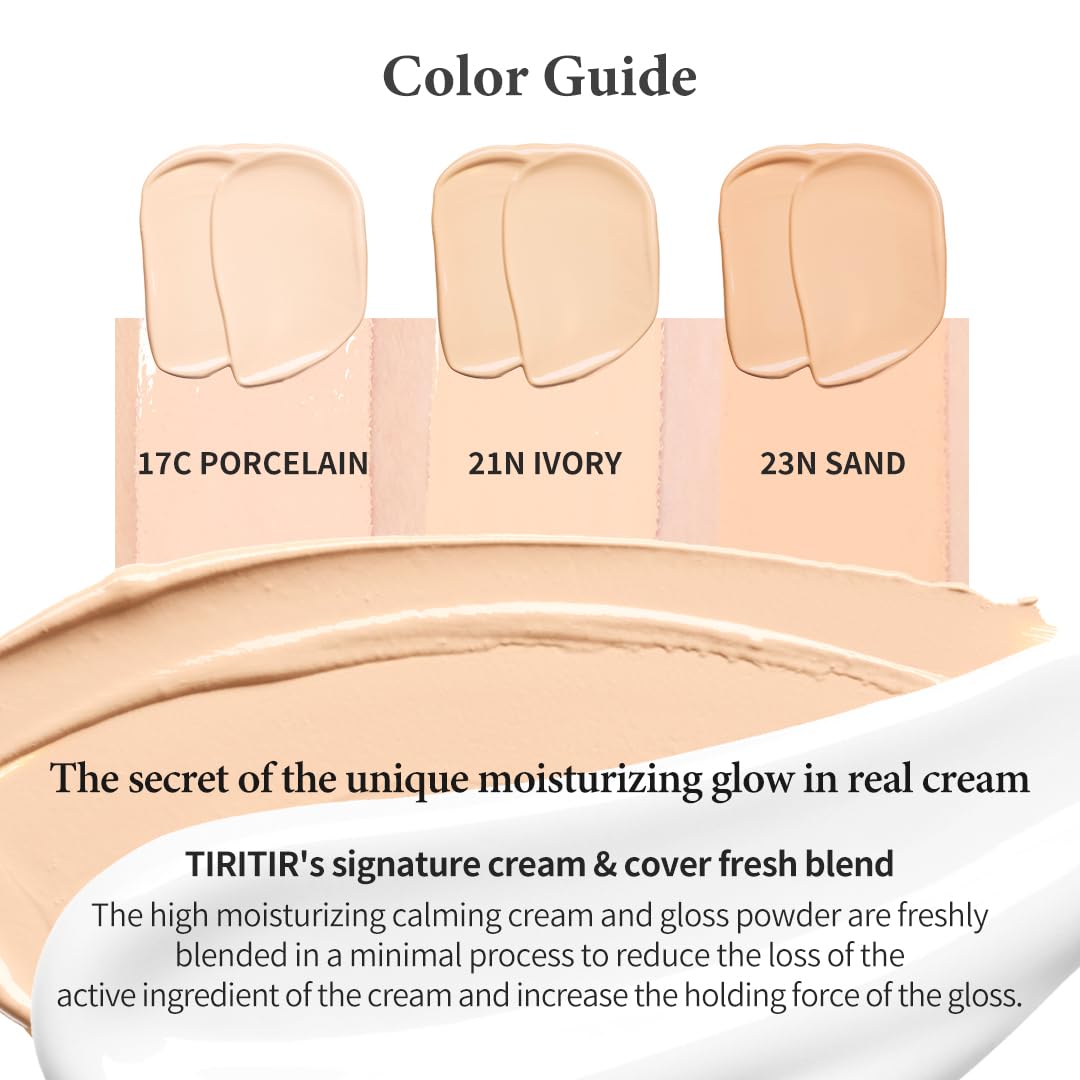 TIRTIR My Glow Cream Cushion Mini Natural Coverage 0.15 oz Porcelain #17C - Image 7