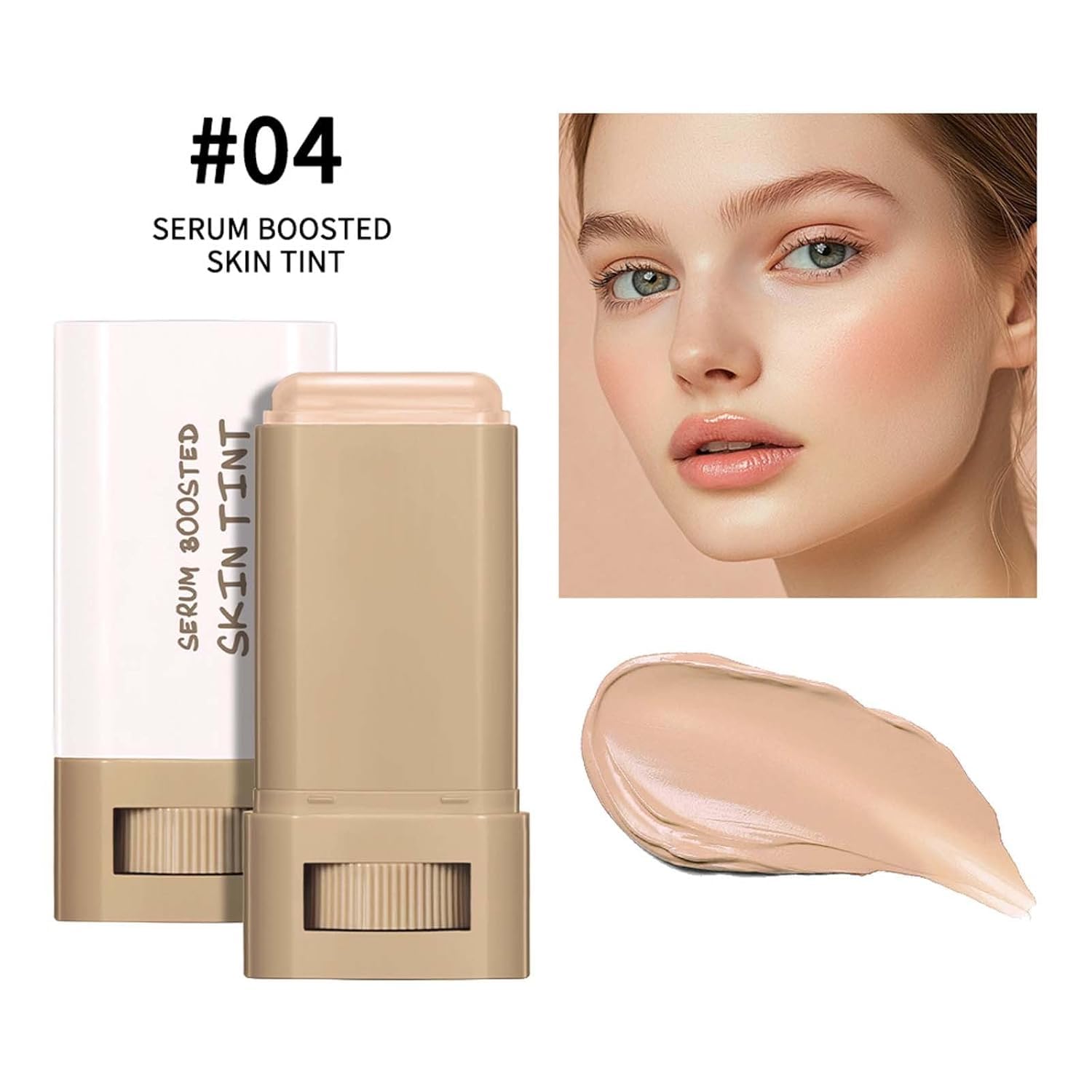 Hydrating Beauty Balm Serum Tinted Moisturizer Stick, Lightweight Flawless Radiant Dewy Finish, Sheer to Medium Coverage, All-Day Wear (Shade 4, 1ct) - Image 2