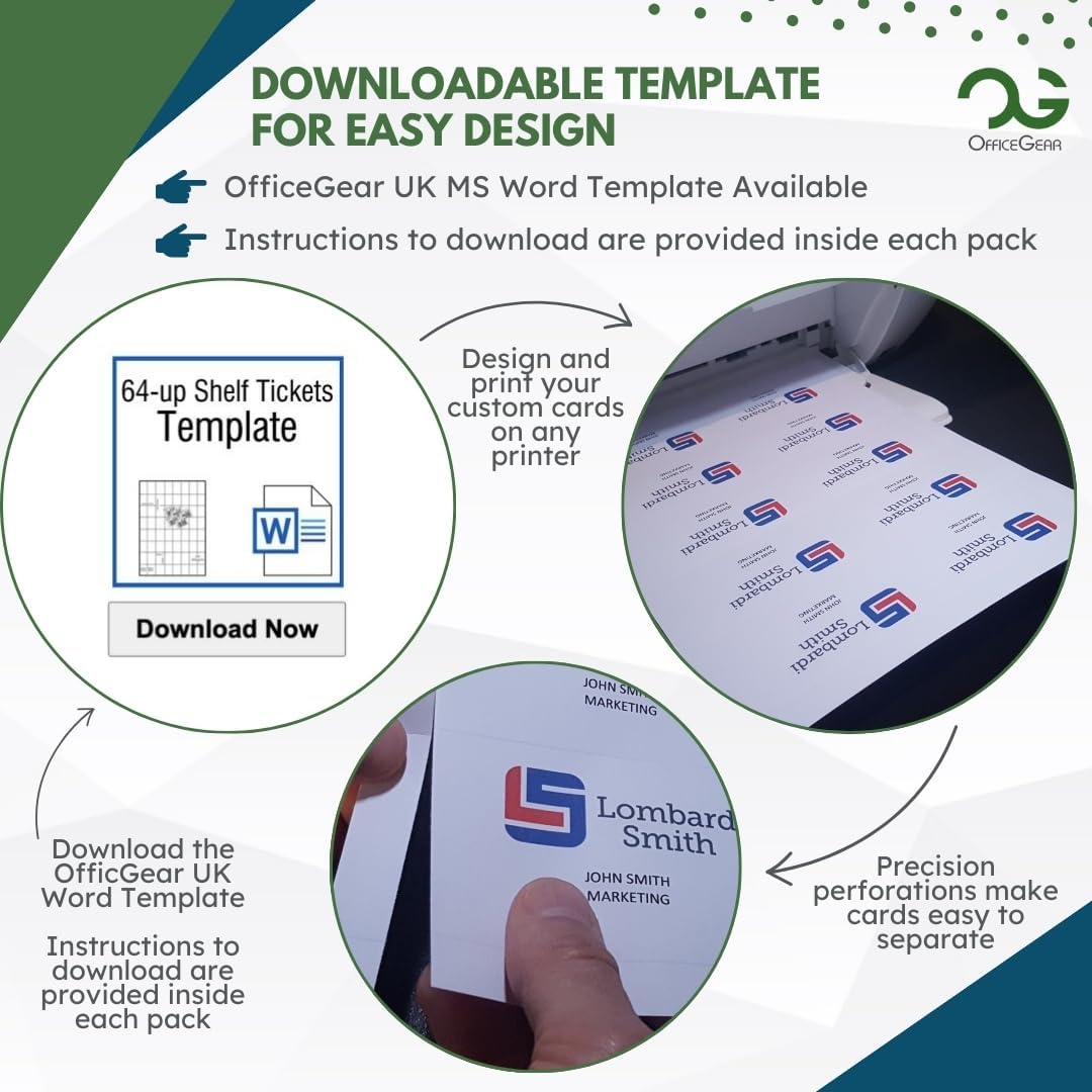 Printable A4 Card Micro Perforated Non-Adhesive Shelf Edge Barcode Price Ticket Labels 1600 Pack 37x26mm - Image 5