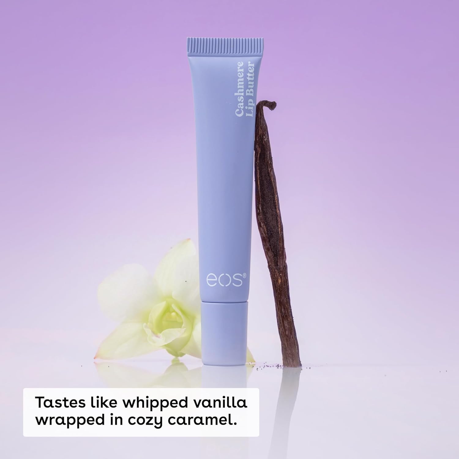 eos Cashmere Lip Butter, Vanilla Cashmere, eos Lip Butter with Plumping Peptides For Smooth Lips, 0.35 fl oz - Image 3