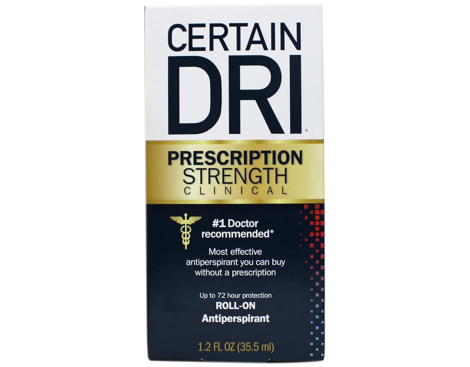 Certain Dri Prescription Strength Clinical Antiperspirant Roll-On, Hyperhidrosis Treatment for Men & Women, Long-Lasting 72hr Protection, Effective Sweat Control, Fragrance Free, 1.2 Fl oz, 3 Pack - Image 9