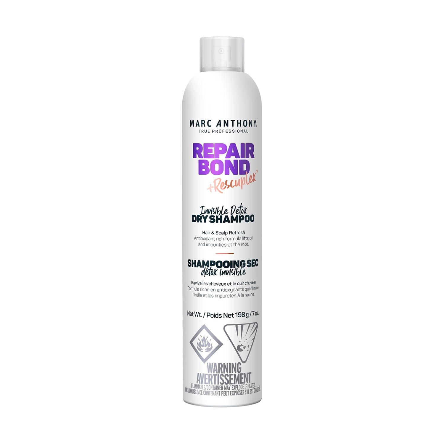 Marc Anthony Bonding Dry Shampoo - Invisible Detox for Damaged Hair, Repair Bond + Rescuplex for Moisturizing, Strengthening Hair Bonds & Fuller Look, 7 oz