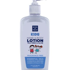 Kiss My Face Kids Fragrance-Free Hand & Body Lotion - Hydrate And Soothe Skin - Vegan & Cruelty-Free - Easy To Use Hand Lotion Pump - Suitable For Sensitive Skin - 9 fl oz Bottle