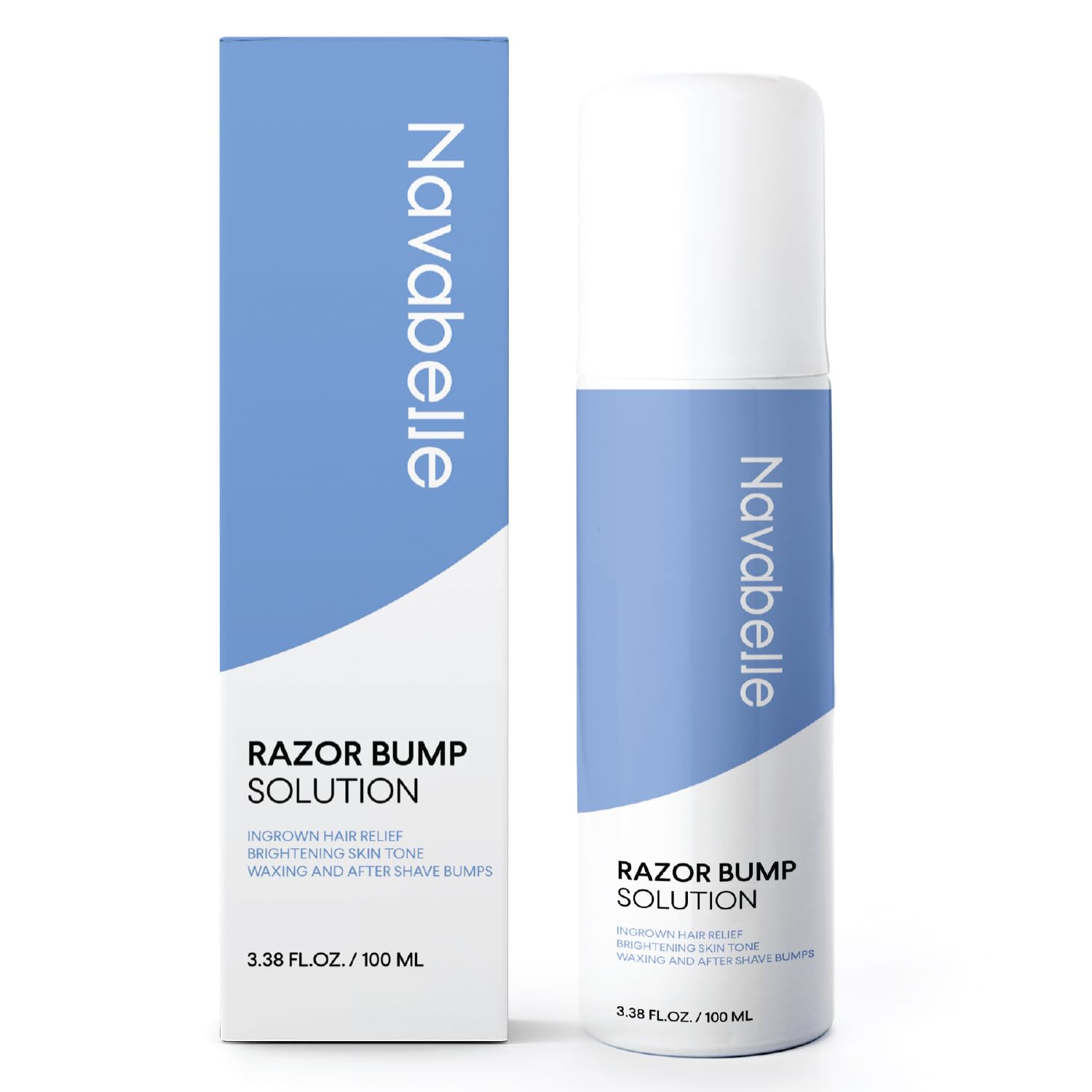 Ingrown Hair Treatment Serum for Women: Razor Bump & Burn Relief for Bikini Area, Legs, Armpits & Face – Post-Shave Post-Wax Roller with Salicylic & Glycolic Acid – Made in USA – 3.38 fl oz