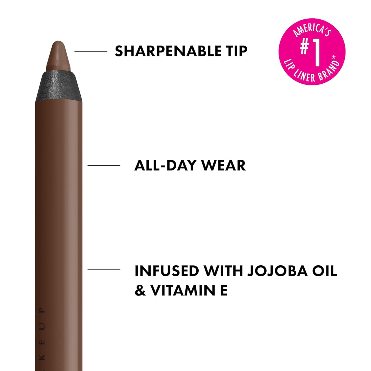 NYX PROFESSIONAL MAKEUP Line Loud Lip Liner, Longwear and Pigmented Lip Pencil with Jojoba Oil & Vitamin E - Rebel Kind (Chocolate Brown) - Image 2