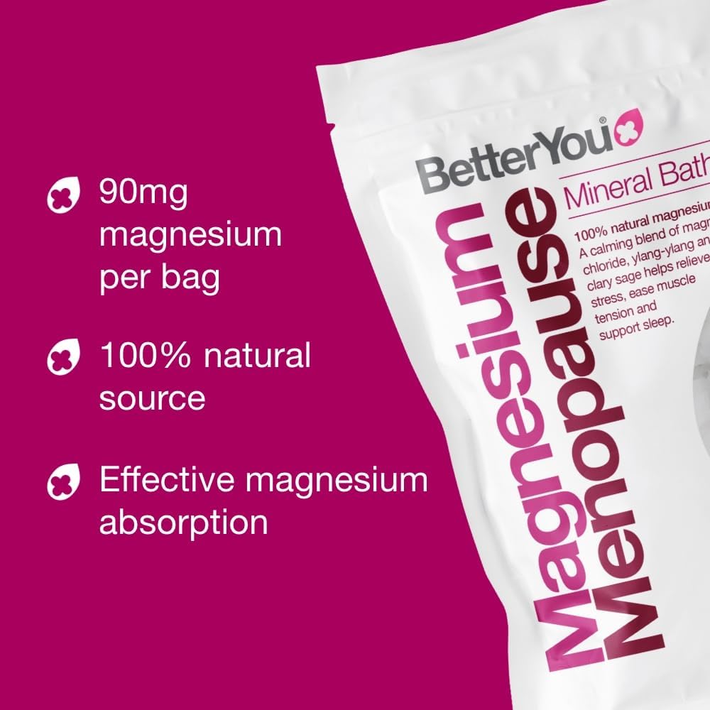 BetterYou Magnesium Menopause Bath Flakes 1.6 lb Sore Muscle Relief with Ylang Ylang - Image 3