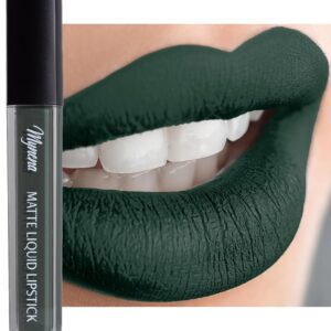 Mynena Dark Green Lip Stain Long-Lasting Waterproof | Lightweight Comfortable Non-Drying | High Pigment Intense Color Liquid Matte Lipstick | Paraben-Free Talc-Free Vegan & Cruelty-Free | Jocelyne