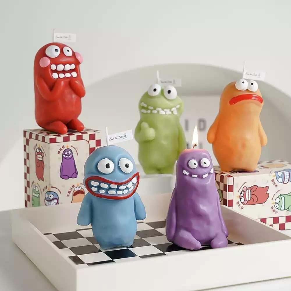 Whimsical Monster Scented Candles – 5 Unique Scents, Fun Decorative Aromatherapy Candle – Handmade Cute Monster Shaped Candle for Home, Office, Gift – Approx. 4 Inches Tall - Image 5