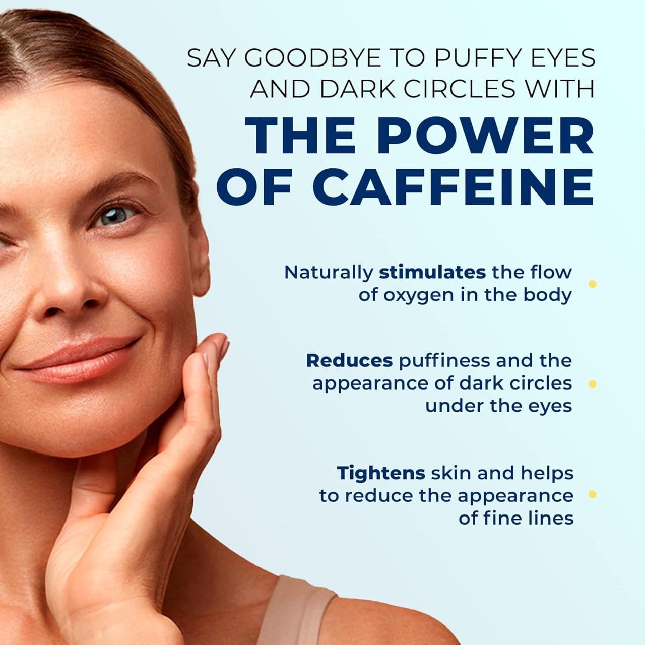 Under Eye Brightener Cream 4-in-1 for Dark Circles with Niacinamide Caffeine Retinol Peptides 0.5 oz - Image 2