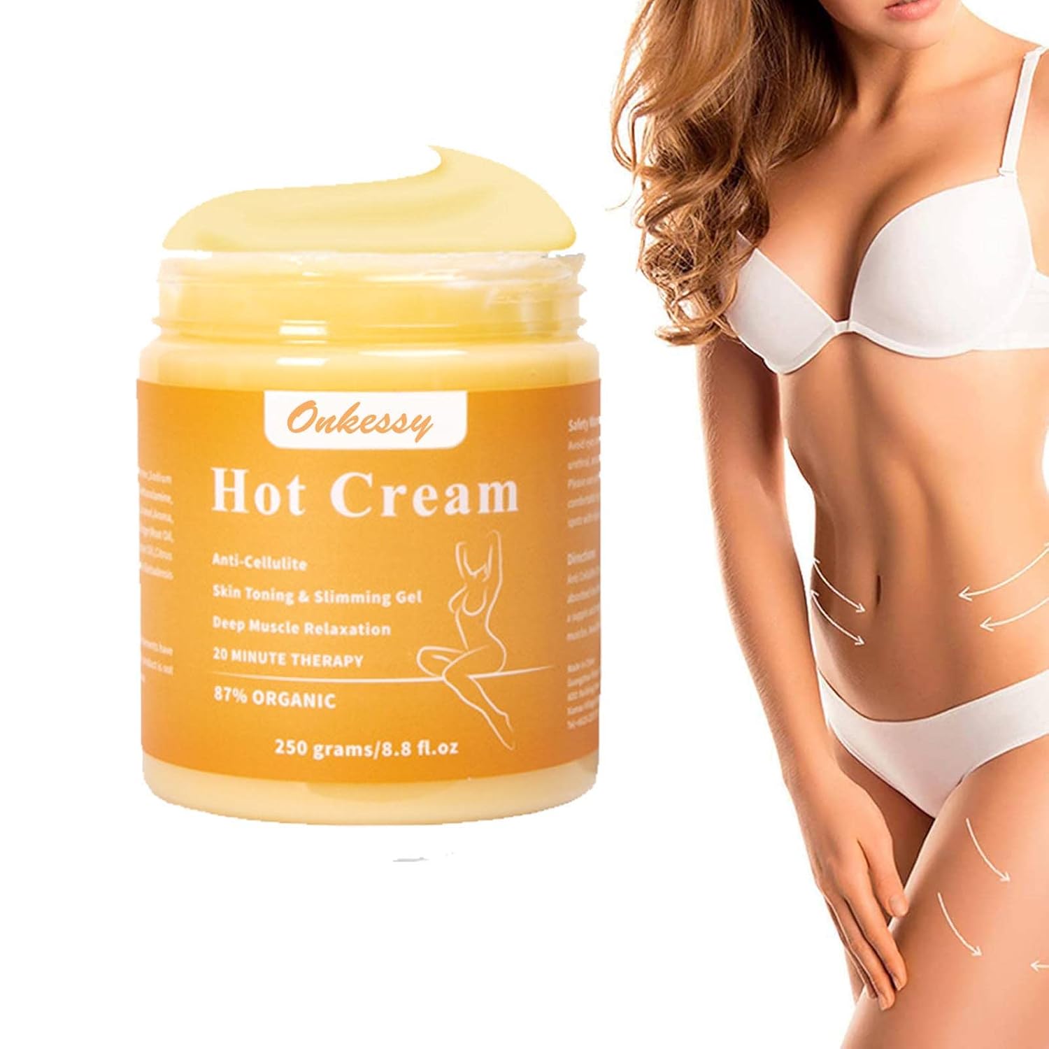 Hot Cream Cellulite and Fat Burner Body Slimming Cream for Belly Fat Burner Body Shape Anti Cellulite Body Wrap Lotion for Weight Loss Crema quemadora de grasa Abdominal - Image 5