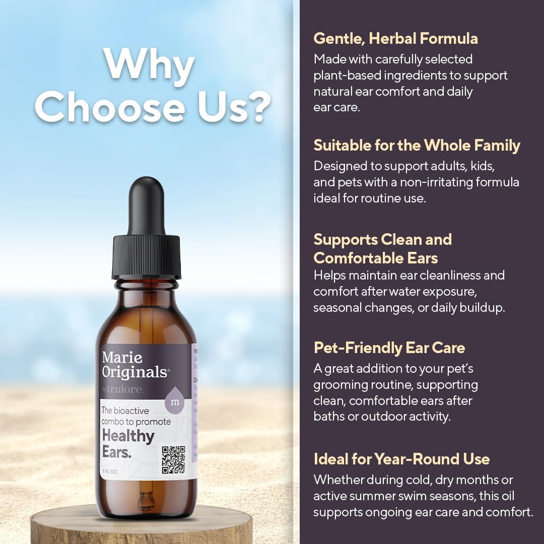 Marie Originals Natural Mullein Garlic Ear Oil Drops 1 oz Soothes Pain & Aids Wax Removal - Image 4