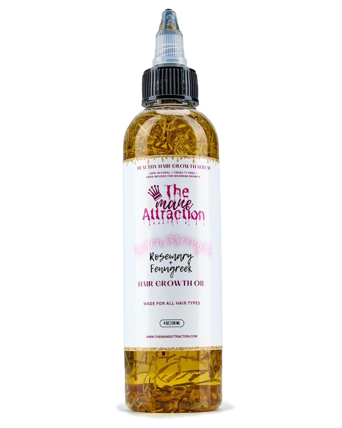 The Mane Attraction Extra Strength Rosemary + Fenugreek Herbal Hair Growth Oil | Infused With Castor Oil for ALL Hair Types - Image 9