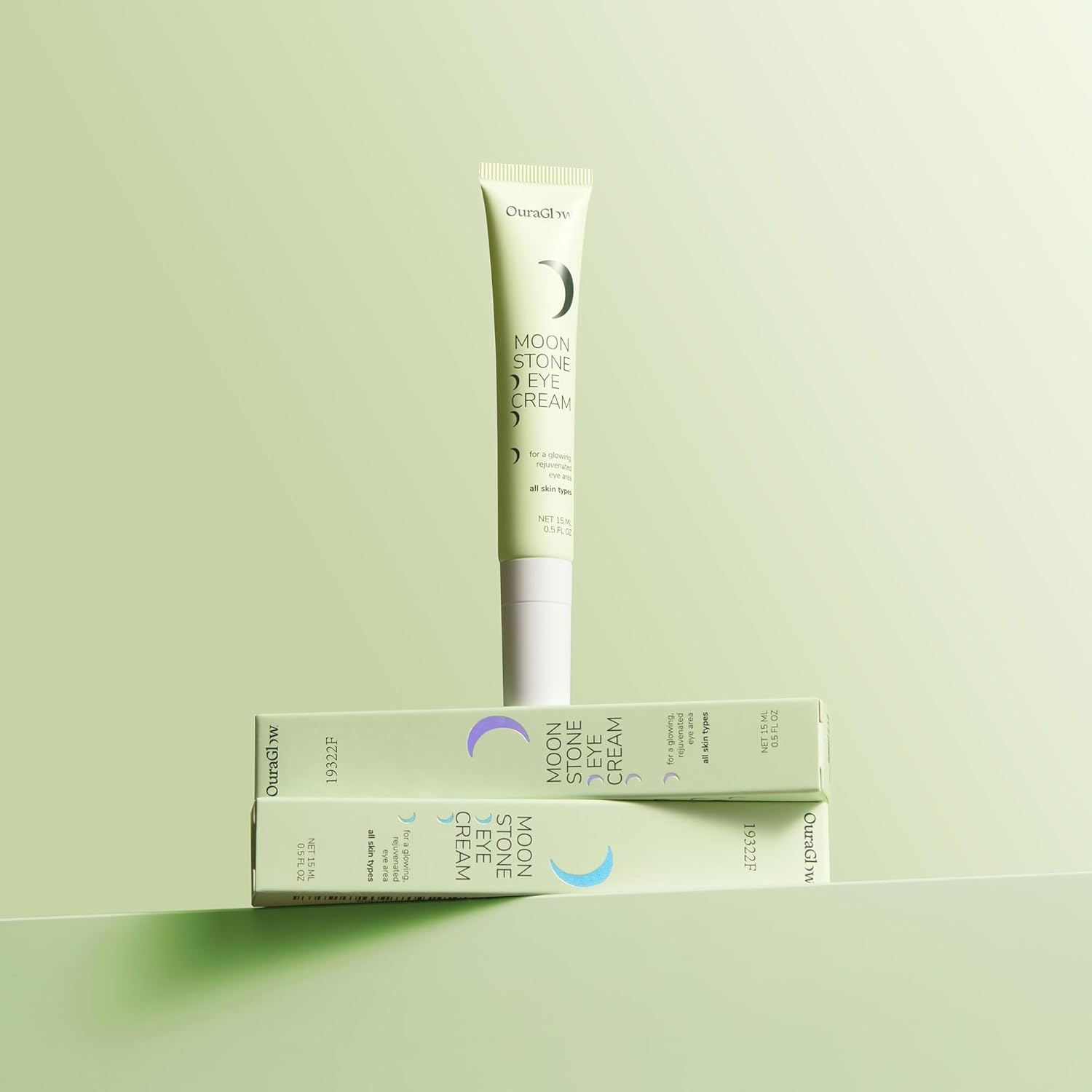 Caffeine Eye Cream for Dark Circles and Puffiness – Moonstone Under Eye Cream with Cooling Tip, Retinol, Hyaluronic Acid & Peptides – for Wrinkles, Bags, Fine Lines – Fragrance-Free - Image 3