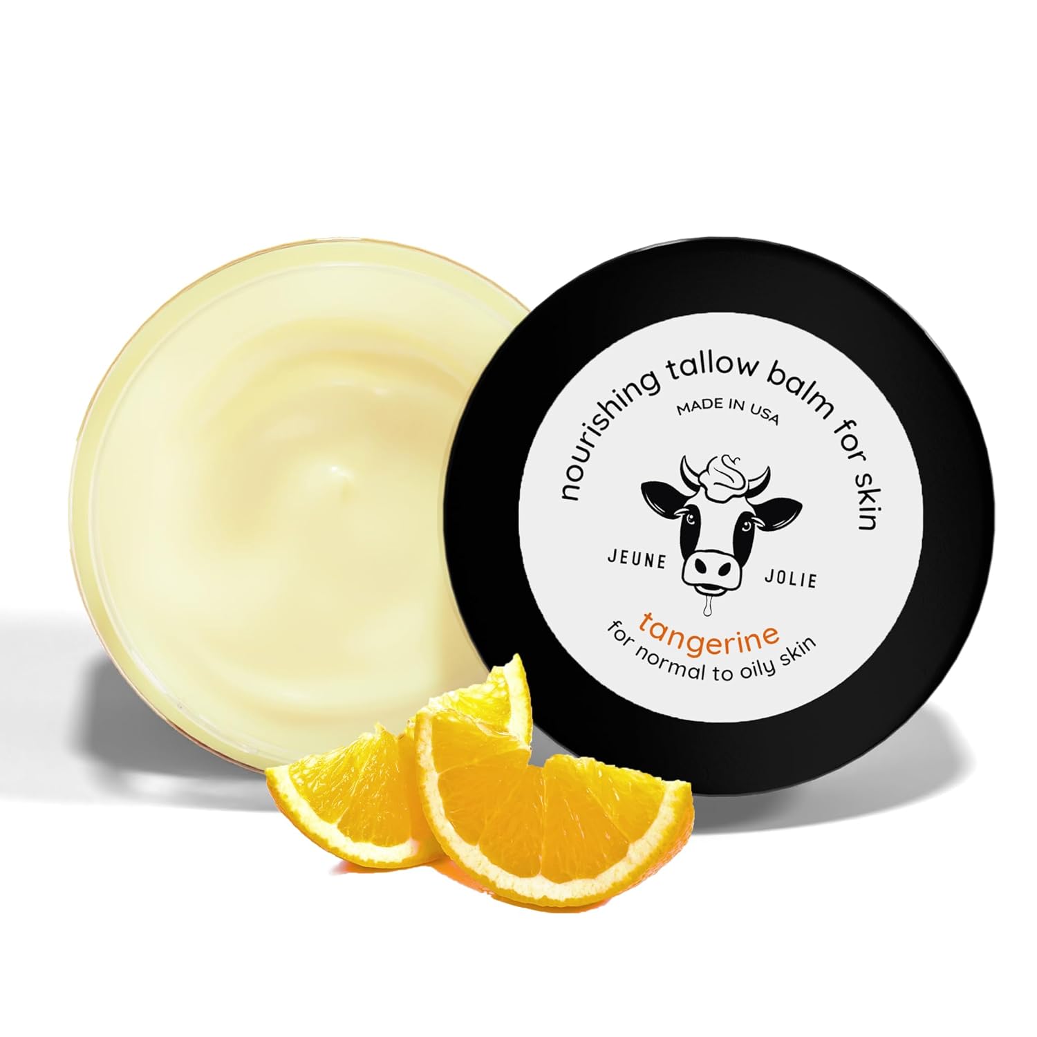 Whipped Milky Beef Tallow For Skin & Face | Made in USA | 100% Grass-Fed with All-Natural Organic Oils, Dewy Finish Beef Tallow Balm Moisturizer - For Normal to Oily Skin, Tangerine 2oz - Image 2