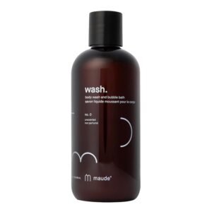 Maude Wash No. 0 - pH Balanced Moisturizing Body Wash & Bubble Bath - With Vitamin C & E for Whole-Body Skin & Feminine Care - Skin-Softening Shower Gel - Unscented (12 fl oz)