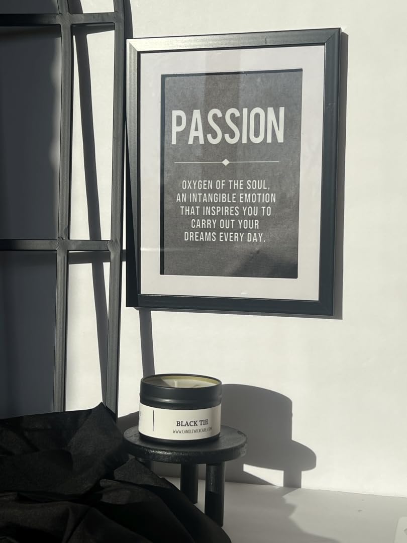 Black Tie 4oz Aromatherapy Candle Non-Toxic Coconut Soy Wax Blend in Glass Jar - Image 4