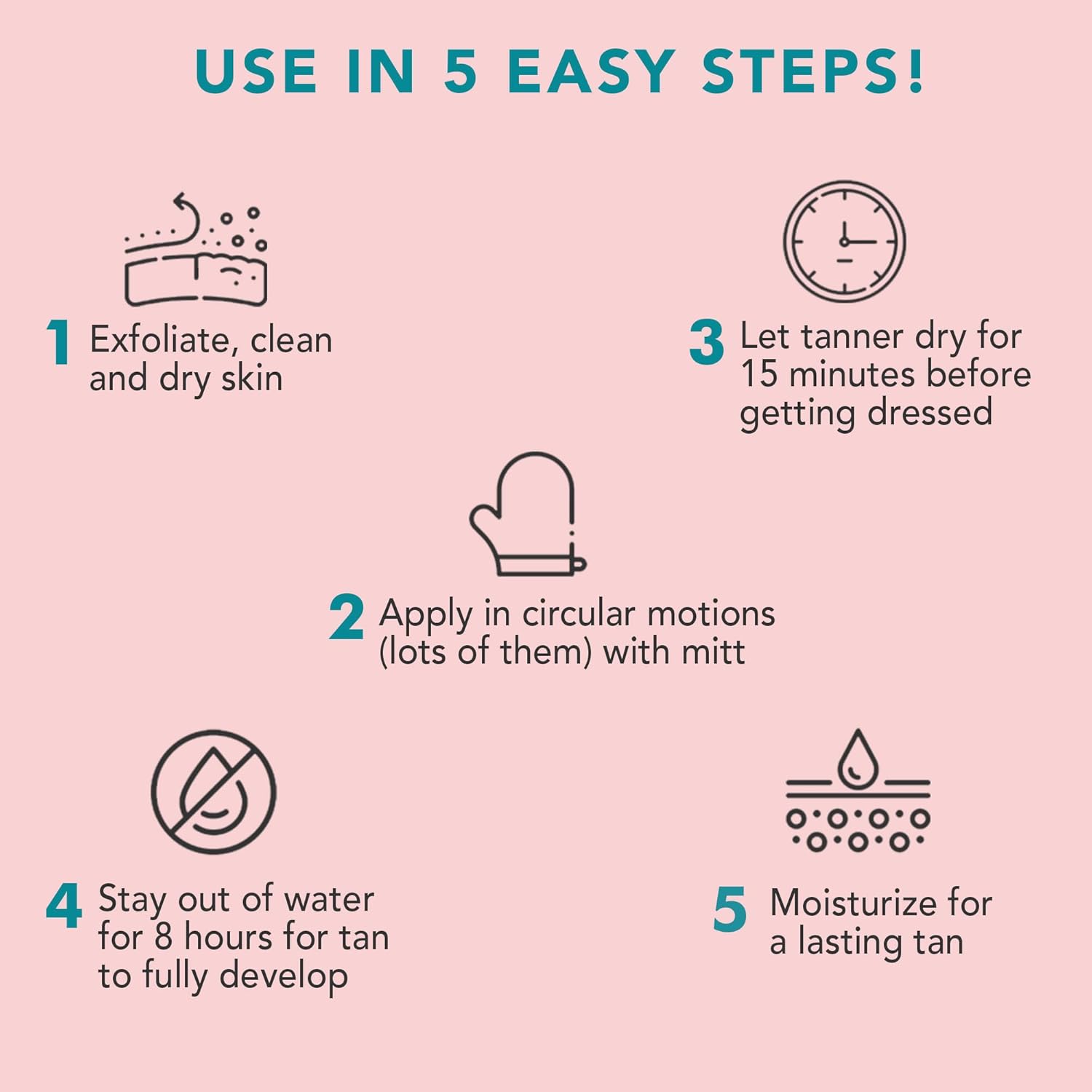 Self Tanner Tanning Mousse Kit - USA Made with Natural & Organic Ingredients, Self Tanner Mousse and Mitt, Tan Kit, Fake Tan Tanning Foam, Medium to Dark, Sunless Tanners Best Sellers - Image 9