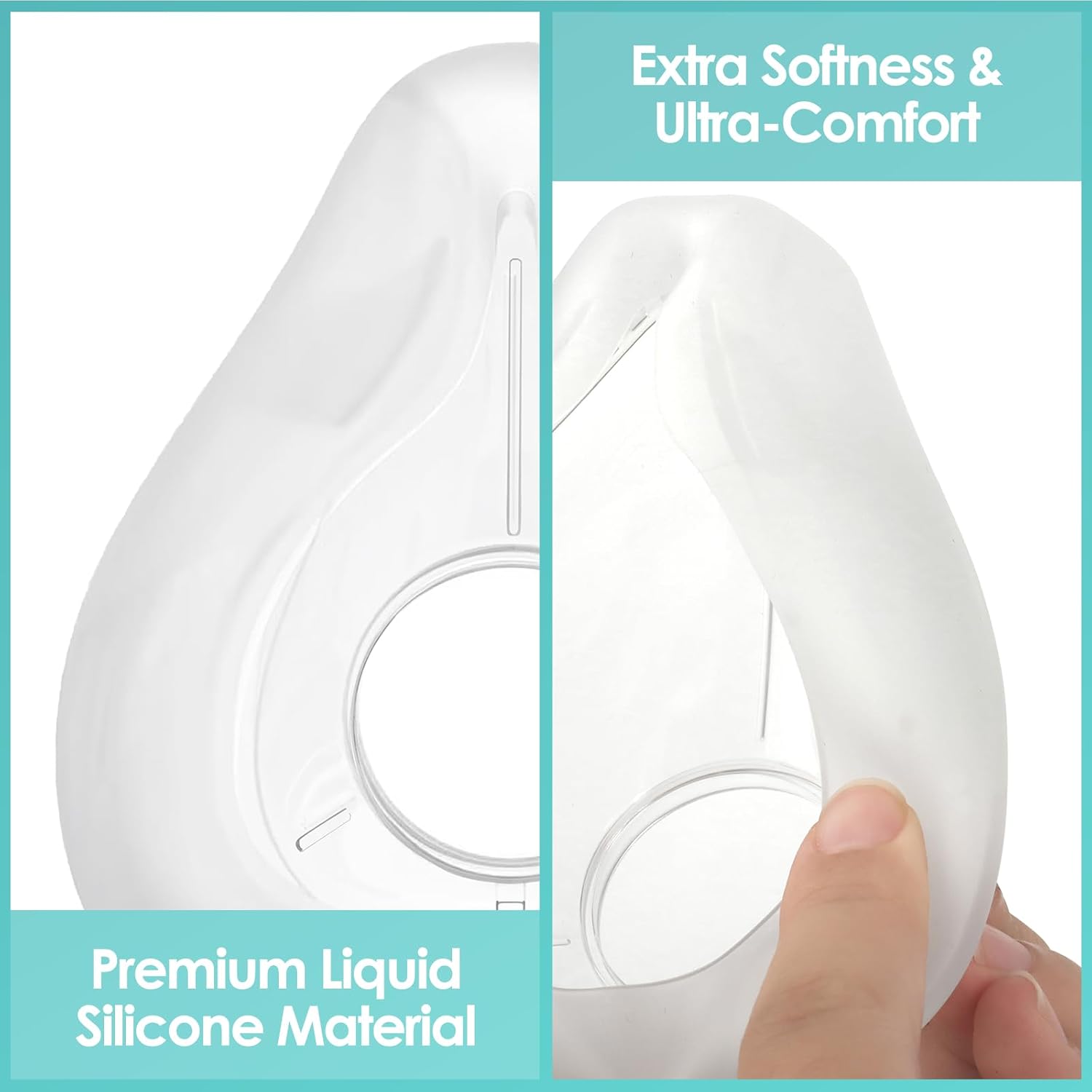 Replacement Cushion for AirFit F20 Mask - 2 Packs Reliable Seal & Perfect Fit for Full Face Masks Cushion, Compatible with Original F20 Frame(Large) - Image 5