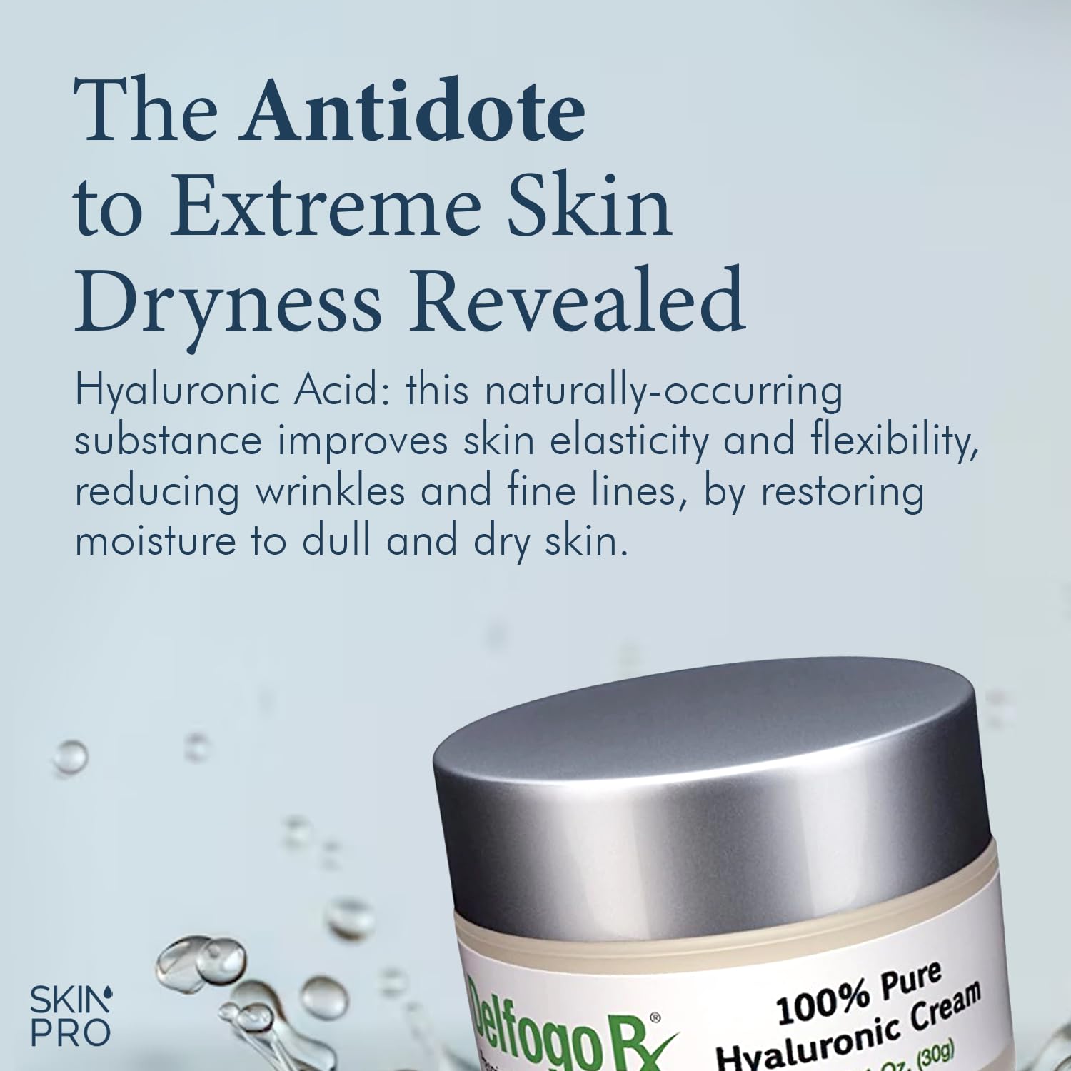 Delfogo Rx 1.7 oz 100% Pure Hyaluronic Acid Anti-Aging Face Cream Moisturizer for Women - Image 4