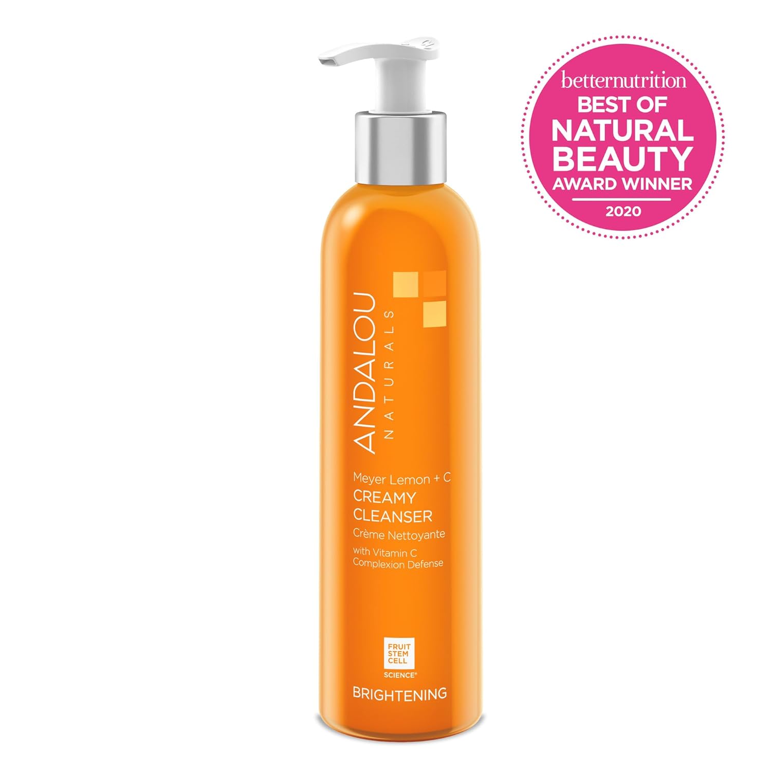 Andalou Naturals Complexion Evening Meyer Lemon + C Creamy Cleanser, Face Wash for Uplifted Tone & Smoother Texture, Helps Renew Skin Vitality & Even Complexion, Cruelty Free, 6 Oz - Image 2