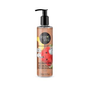 Watermelon & Peach Body Wash, Skin Hydrating Shower Gel, 100% Vegan & Organic, Deep Moisturizing Skin Cleanser, Nourishing Body Wash. 9.5 Fl Oz