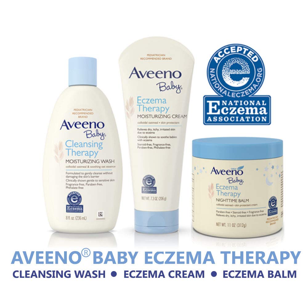 Aveeno Baby Eczema Therapy Soothing Bath Treatment for Relief of Dry, Itchy and Irritated Skin, Made with Soothing Natural Colloidal Oatmeal, 5 ct. - Image 4