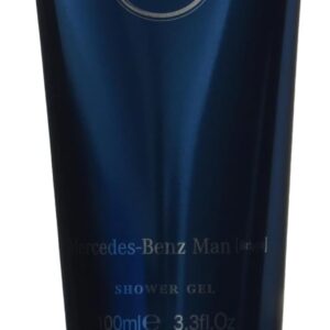 Mercedes-Benz Man Bright - Shower Gel Body Wash - Mens Body Wash - Bergamot, Lavender Fragrances - Travel Size Moisturizing Body Soap Liquid - 3.3 oz