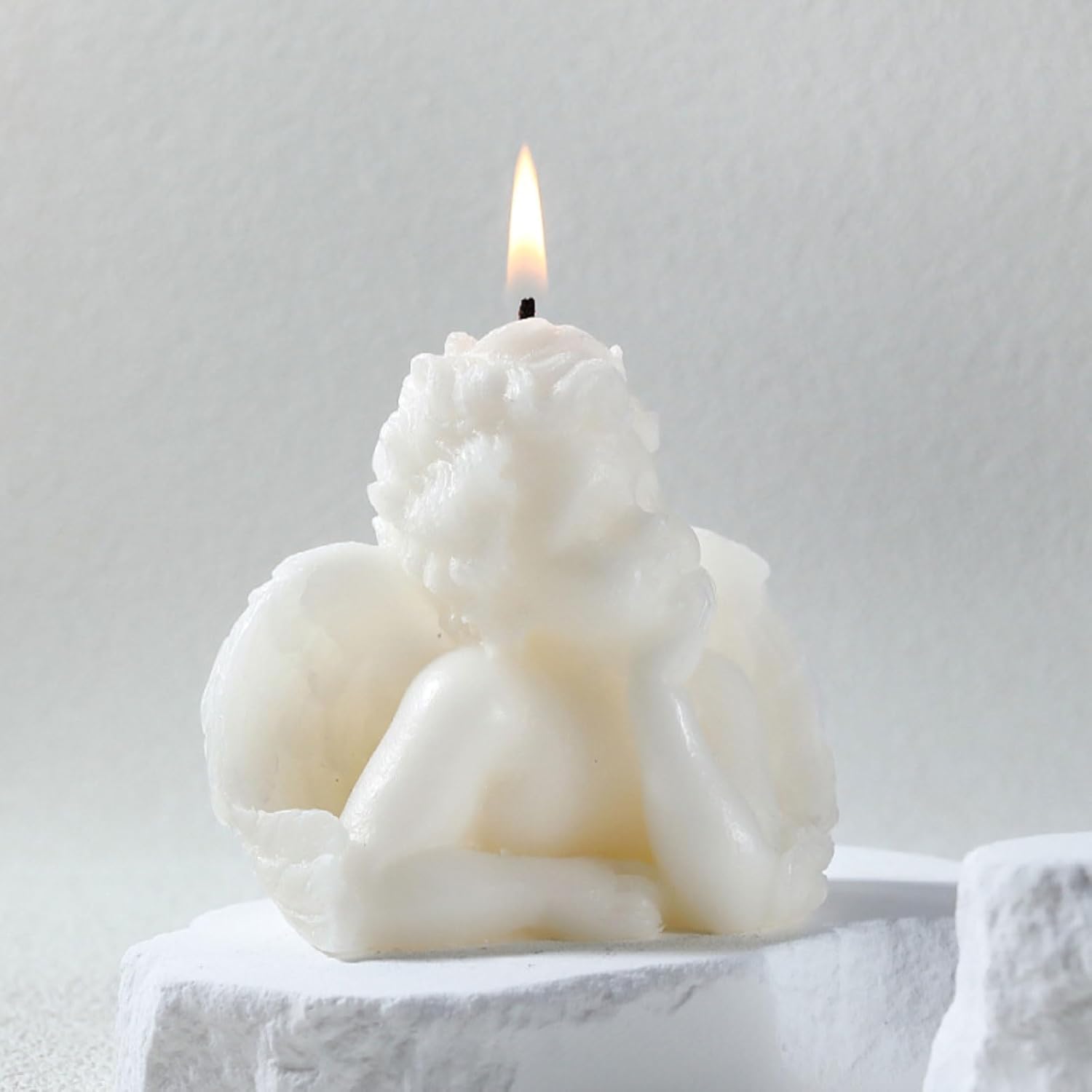 2 Pcs Angel Candle - Soy Scented Candles Aroma Soy Wax Candle Handmade Aesthetic Candle for Home Wedding Photo Prop Decor,Prefect for Meditation Stress Relief Mood Boosting Bath (2pcs Angel Candles) - Image 7