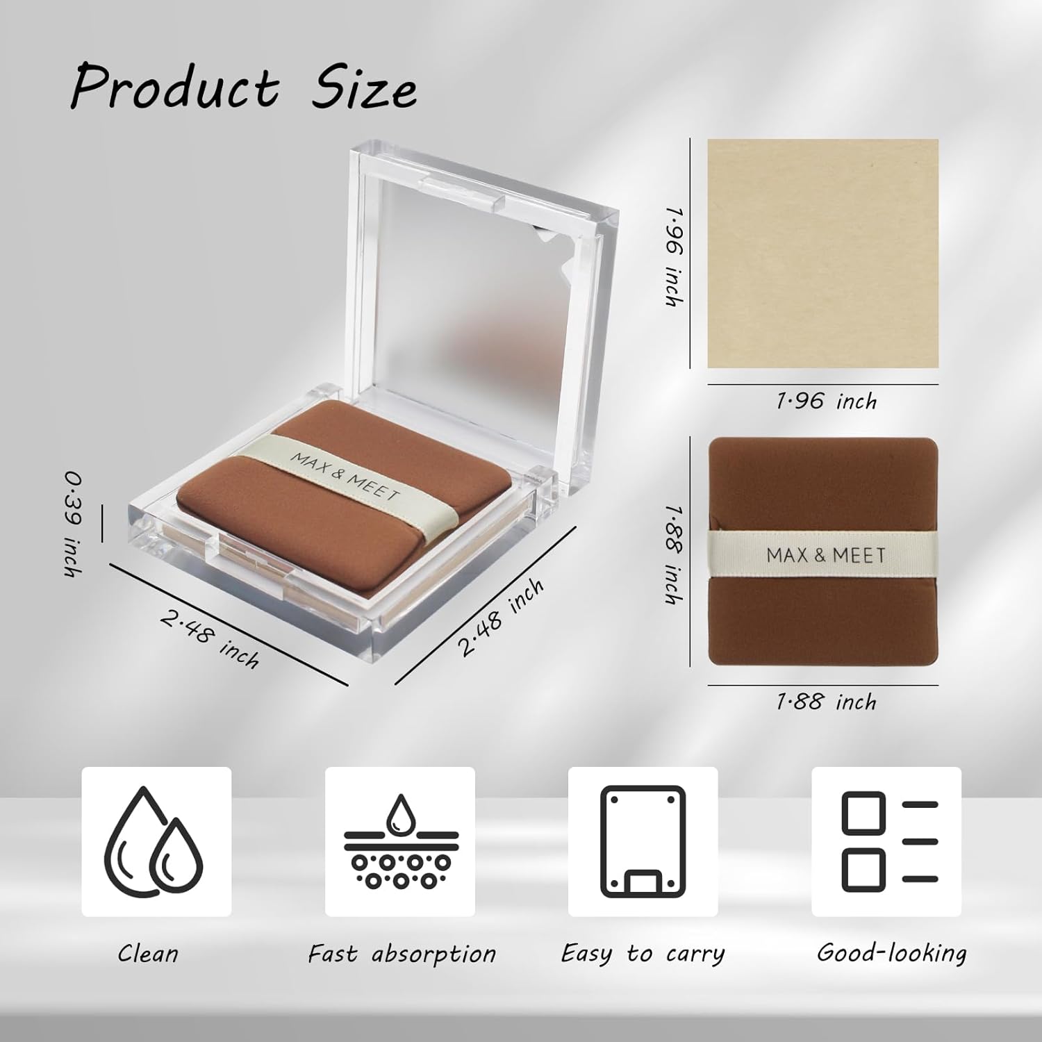 200 Face Oil Blotting Sheets with Mirror Travel Box& Puff, Linen Fiber Gentle Oil Control Film Not Destroy Base Makeup Face Oil Absorbing Sheets (Coniferous Tree, Box+Refill total 200 sheets) - Image 2