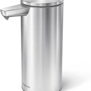 simplehuman 9 oz. Touch-Free Automatic Rechargeable Sensor Pump, Brushed Stainless Steel, New