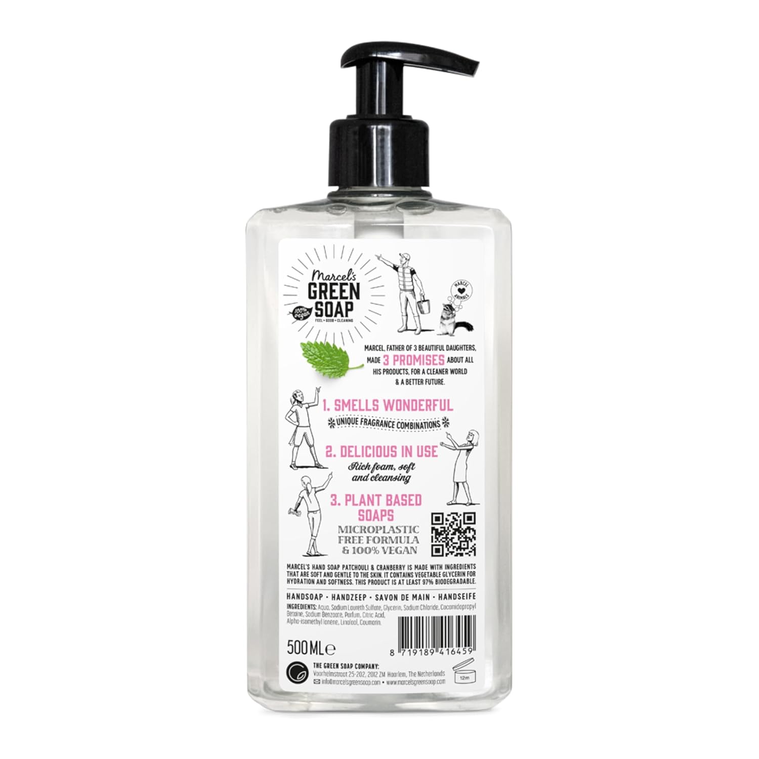 Marcel's Green Soap Patchouli Cranberry Hand Soap - Image 2