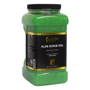 FOOT SPA - Exfoliating Scrub Gel, 128 Oz - Manicure, Pedicure and Body Exfoliator Infused with Aloe Vera and Salicylic Acid - Glow, Polish, Smooth and Moisture Skin - Bulk, Refill Gallon