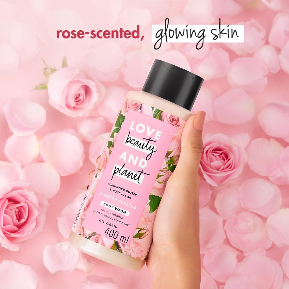Lo.ve Bea.uty & Pla.net Murumuru Butter and Rose Moisturising Body Wash|Crème Shower Gel for Soft Skin,200ml - Image 2