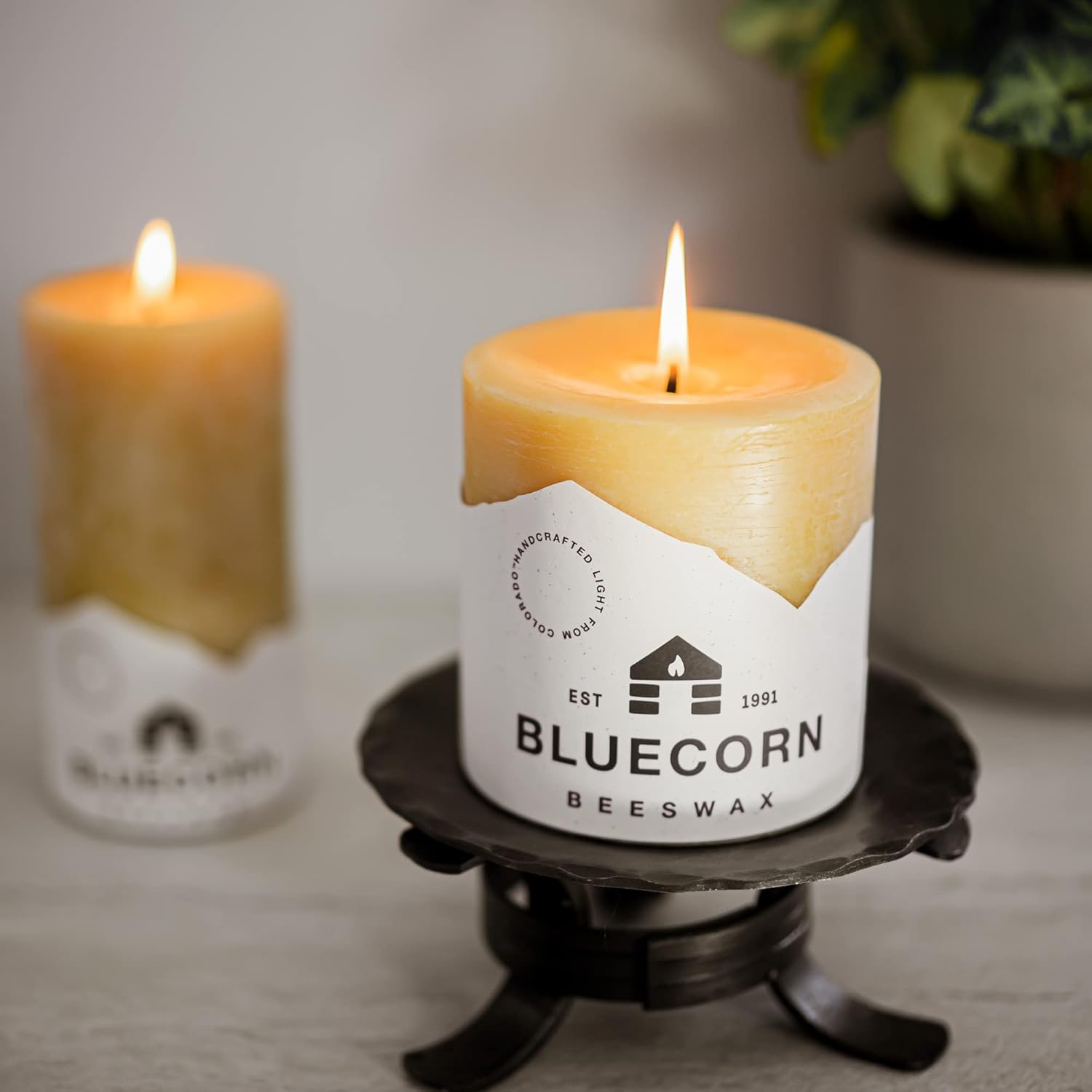 Bluecorn Beeswax 100% Pure Beeswax Pillar Candles | Natural Beeswax Candles, Unscented Yellow Candles | Soy, Paraffin, & Fragrance Free | 3x3, 50 Hour Burn Time | Handmade in Colorado - Image 7