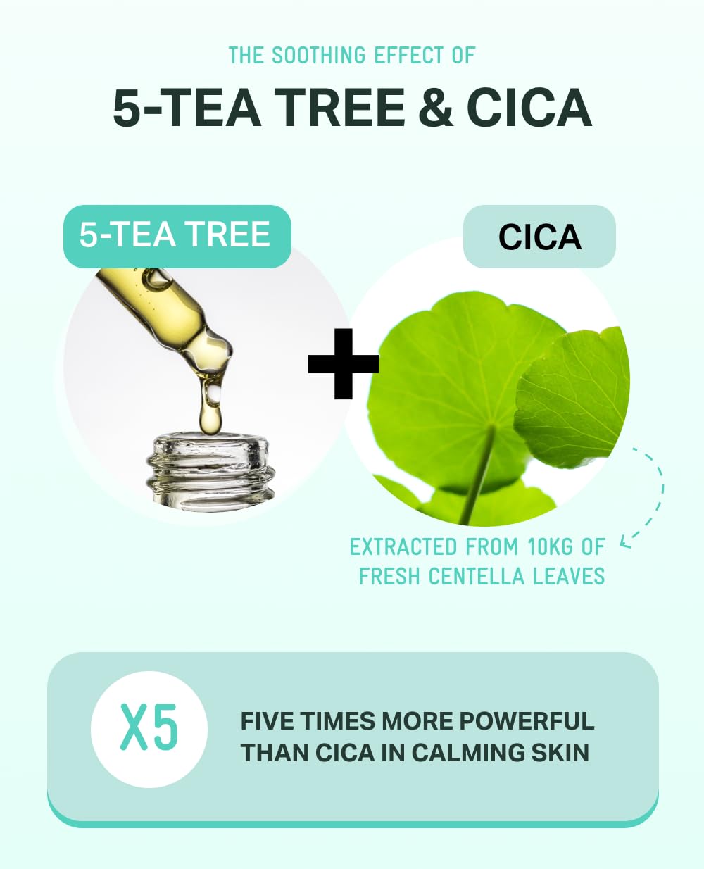 BRING GREEN Tea Tree Cica Soothing Cream Plus 100ml Moisturizer for Skin and Pore Care - Image 4