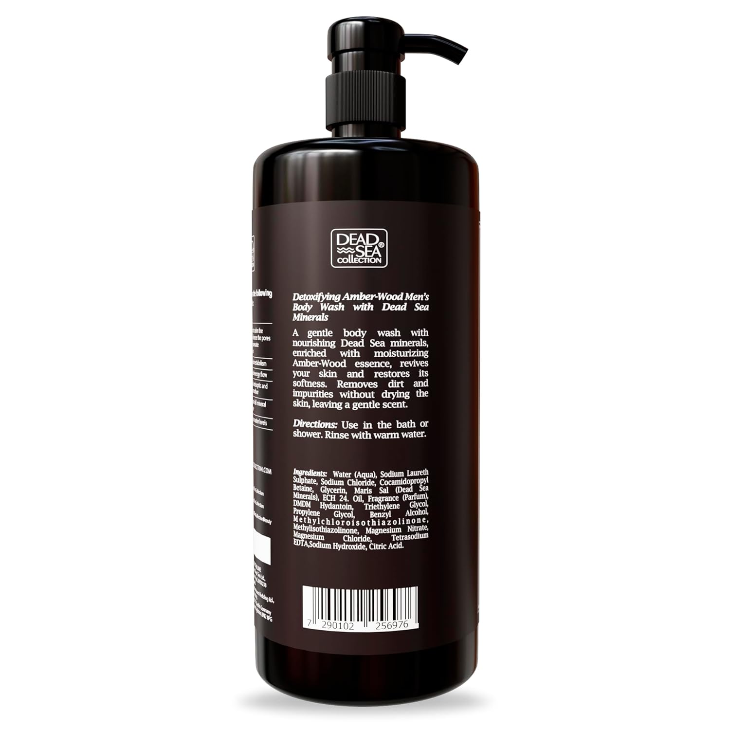 Dead Sea Collection Amber Wood 3-in-1 Men's Body Wash Shampoo Shower Gel 33.8 Fl Oz - Image 7