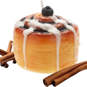 Cinnamon Roll Candle Food Shaped Cinnamon Scented Candles Unique Candle Gifts for Women Men Ideal for Fall, Home Decorations