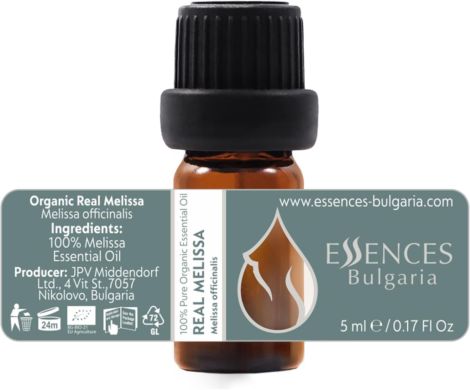 Essences Bulgaria Organic Real Melissa Essential Oil 1/6 Fl Oz | 5ml | Melissa Officinalis | 100% Pure and Natural | Undiluted | Therapeutic Grade | Family Owned Farm | Steam-Distilled | Non-GMO - Image 3